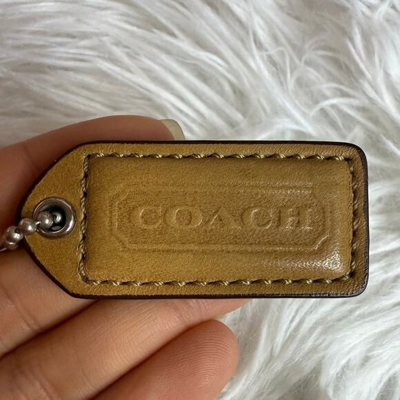 1.5" y2k COACH Vintage Fob Bag Charm Hang tag Hangtag - Picture 1 of 2
